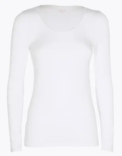 Donna LOVABLE Maglie-Maglia Manica Lunga Scollo Ampio Micromodal, REF# L0EEI