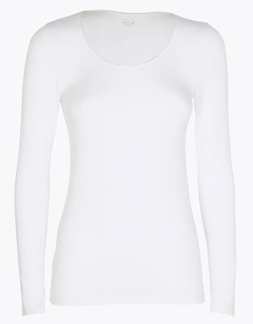 Donna LOVABLE Maglie-Maglia Manica Lunga Scollo Ampio Micromodal, REF# L0EEI
