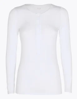 Donna LOVABLE Maglie-Maglia Manica Lunga Serafino Lungo Micromodal, REF# L0EEJ