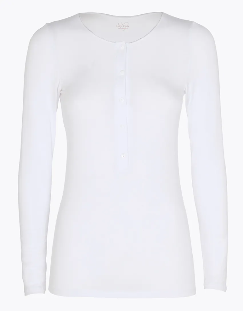 Donna LOVABLE Maglie-Maglia Manica Lunga Serafino Lungo Micromodal, REF# L0EEJ
