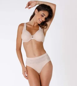 Donna LOVABLE Slip-Maxi slip Celebrity Minimizer in pizzo e microfibra, skinREF# L0AMW