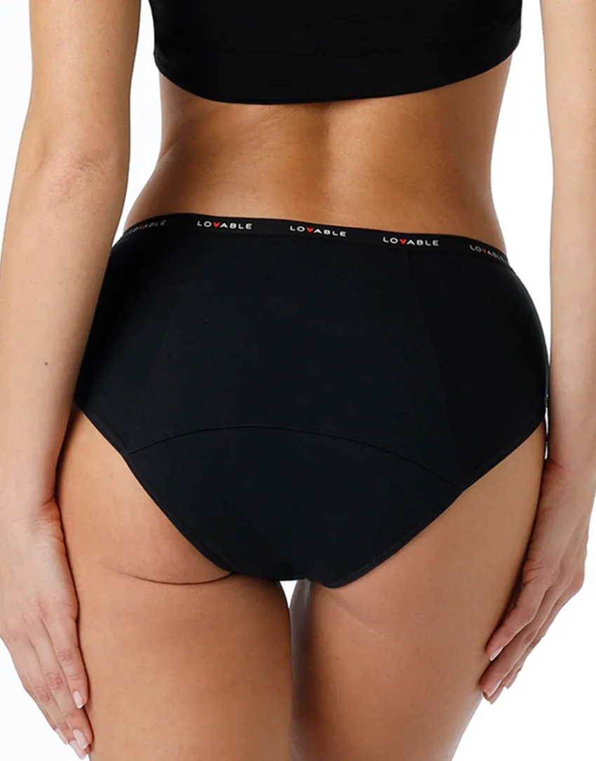 Donna LOVABLE Slip Da Ciclo Lavabili|Culotte-NUOVA Culotte da ciclo lavabile in cotone biologico certificato, colore , flusso abbondanteREF# L0DPL
