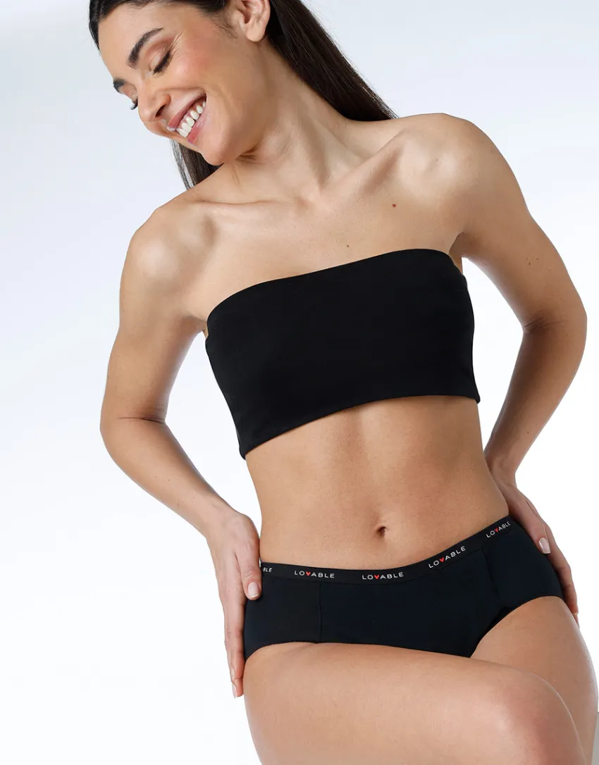 Donna LOVABLE Slip Da Ciclo Lavabili|Culotte-NUOVA Culotte da ciclo lavabile in cotone biologico certificato, colore , flusso abbondanteREF# L0DPL