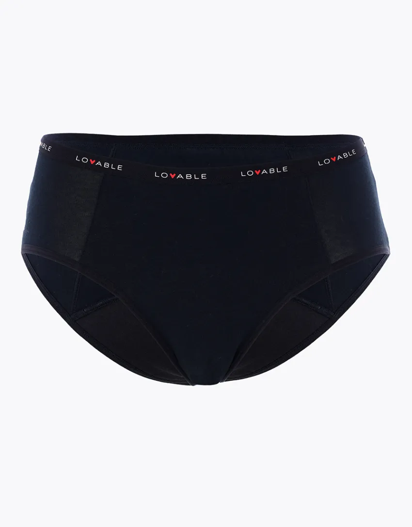 Donna LOVABLE Slip Da Ciclo Lavabili|Culotte-NUOVA Culotte da ciclo lavabile in cotone biologico certificato, colore , flusso abbondanteREF# L0DPL
