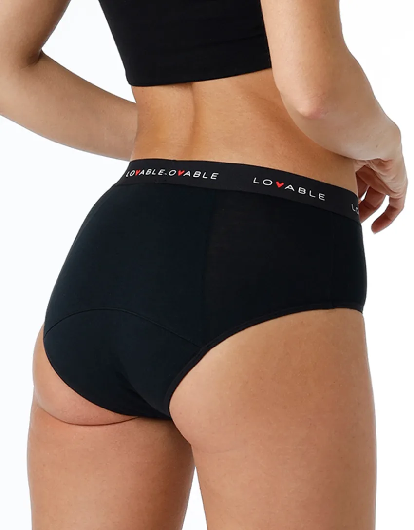 Donna LOVABLE Slip Da Ciclo Lavabili|Slip-NUOVO Slip alto da ciclo lavabile in cotone biologico certificato, colore , per flusso abbondanteREF# L0DPN