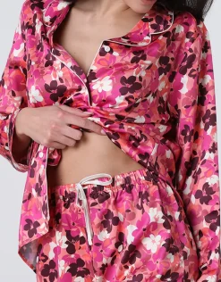 Donna LOVABLE Pigiami Donna-Pantaloncino in Satin, REF# L0EHT