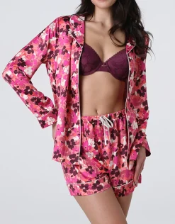 Donna LOVABLE Pigiami Donna-Pantaloncino in Satin, REF# L0EHT
