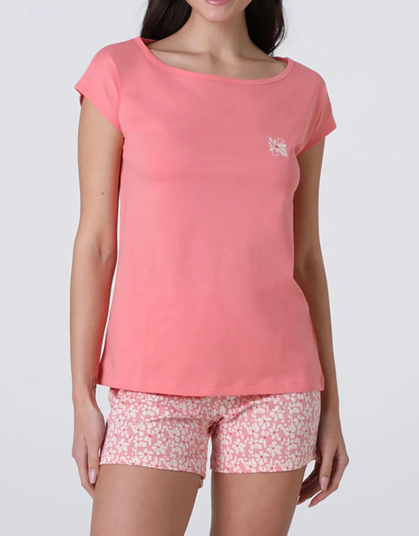 Donna LOVABLE Pigiami Donna-Pigiama Corto in Jersey, REF# L0EHX