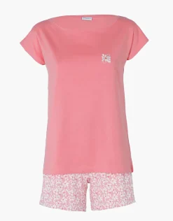Donna LOVABLE Pigiami Donna-Pigiama Corto in Jersey, REF# L0EHX