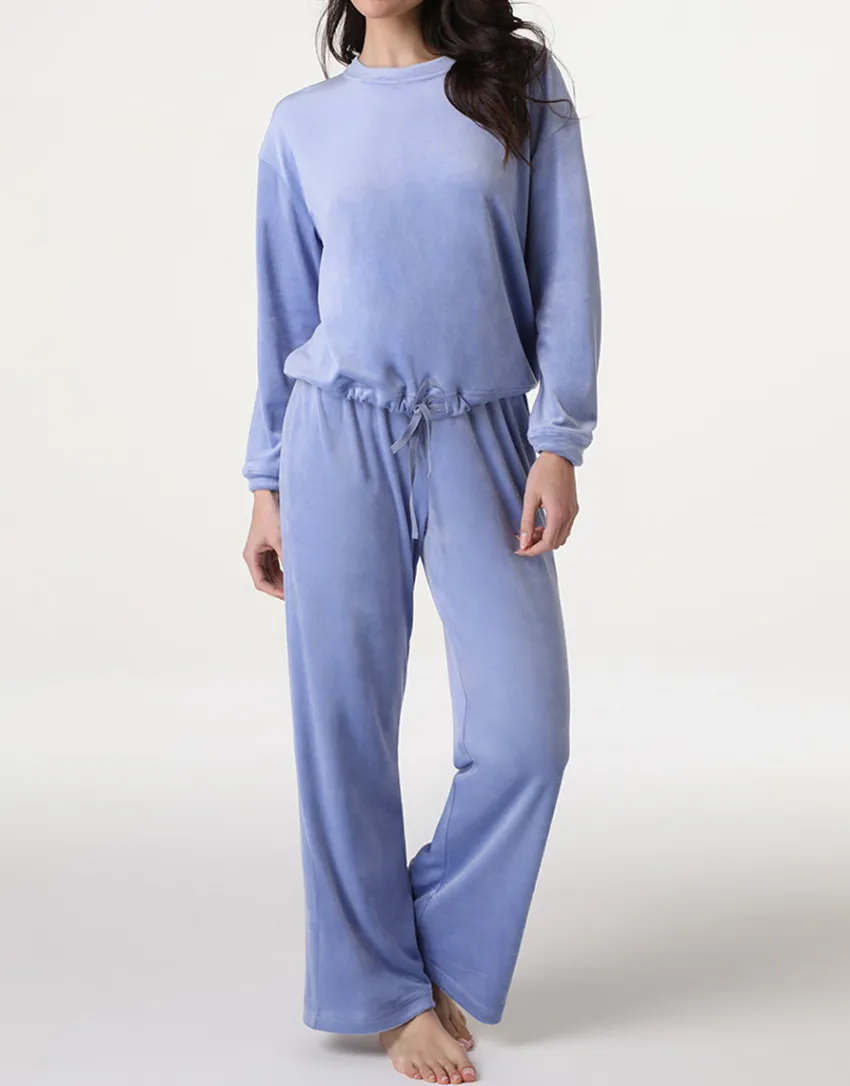 Donna LOVABLE Homewear|Pigiami Donna-Pigiama girocollo in Ciniglia, REF# L0ELH