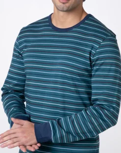 Uomo LOVABLE Pigiami-Pigiama Lungo Girocollo in Interlock, REF# L0E8Z