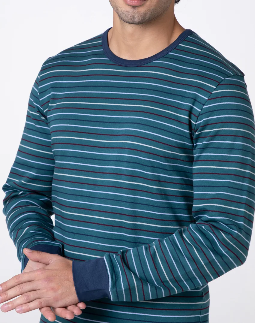Uomo LOVABLE Pigiami-Pigiama Lungo Girocollo in Interlock, REF# L0E8Z