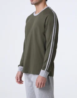 Uomo LOVABLE Pigiami-Pigiama Lungo Girocollo in Jersey, REF# L0EI4
