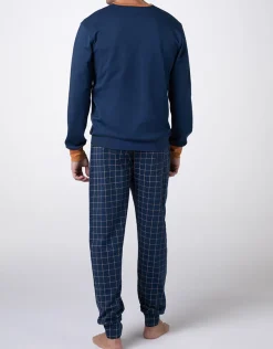 Uomo LOVABLE Pigiami-Pigiama Lungo Girocollo Interlock, REF# L0E90