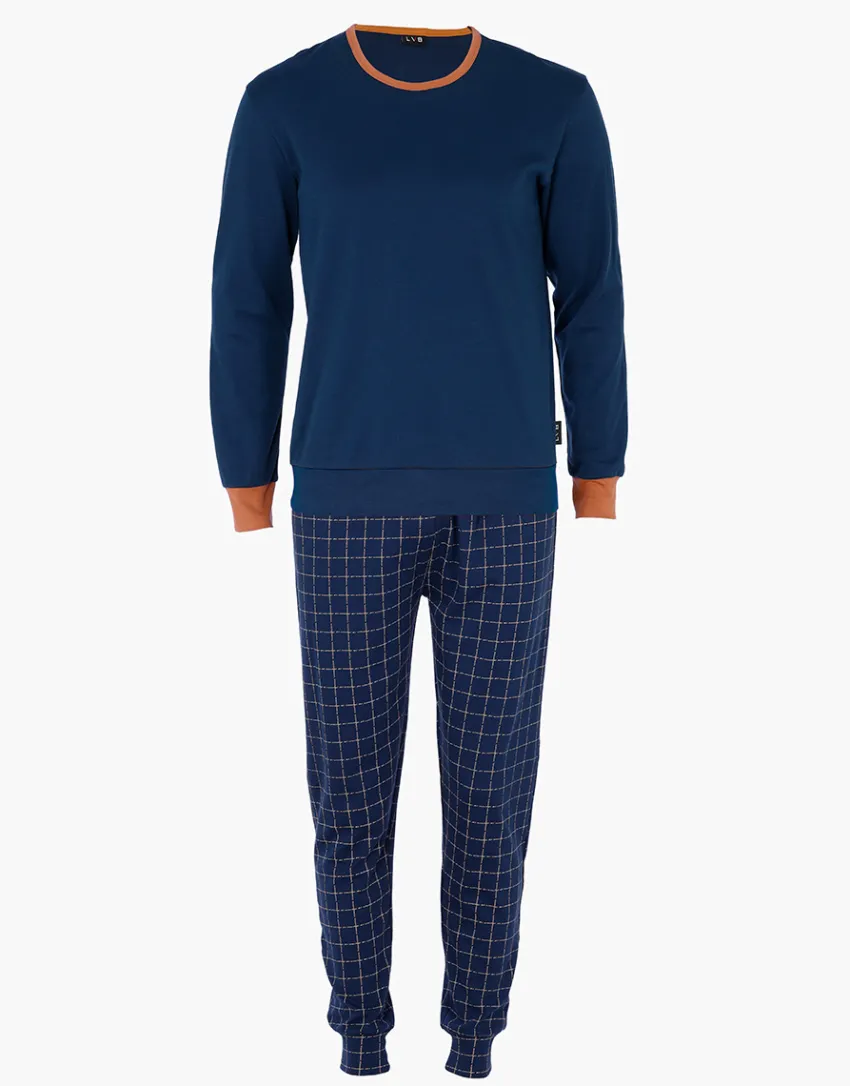 Uomo LOVABLE Pigiami-Pigiama Lungo Girocollo Interlock, REF# L0E90