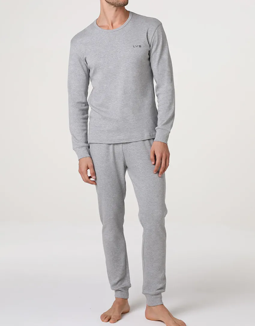 Uomo LOVABLE Pigiami-Pigiama Lungo Girocollo Interlock, ngeREF# L0ESQ
