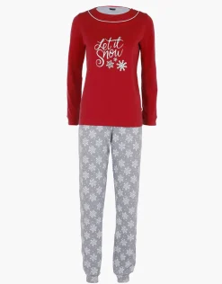 Donna LOVABLE Pigiami Donna-Pigiama Lungo Girocollo in Interlock, REF# L0E9H