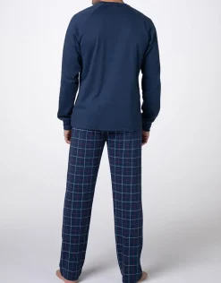 Uomo LOVABLE Pigiami-Pigiama Lungo Girocollo in Interlock, REF# L0E92