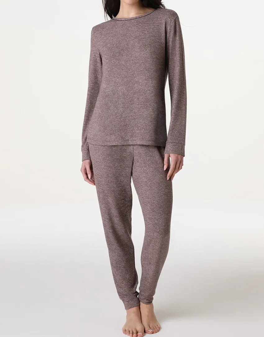 Donna LOVABLE Pigiami Donna-Pigiama Lungo in Interlock, REF# L0ELF