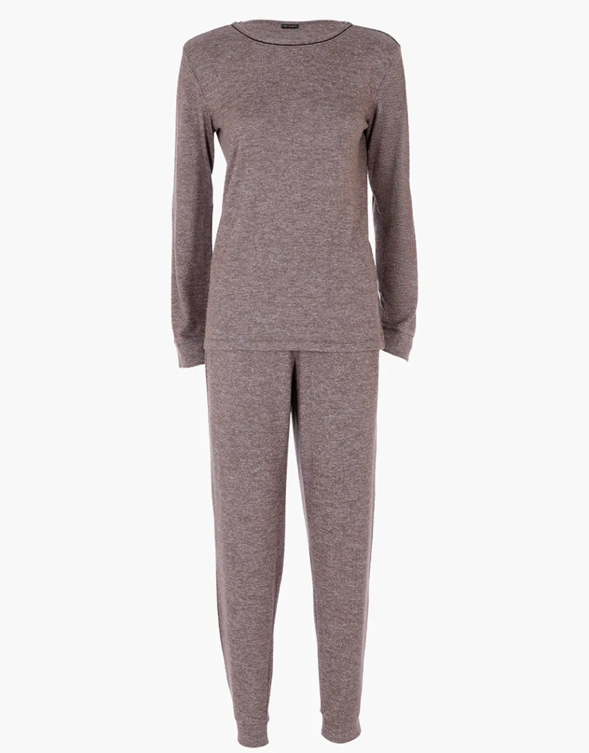 Donna LOVABLE Pigiami Donna-Pigiama Lungo in Interlock, REF# L0ELF