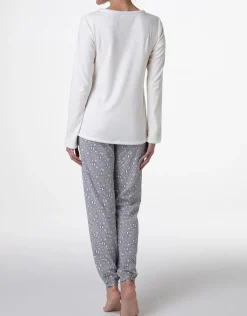 Donna LOVABLE Pigiami Donna-Pigiama Lungo in Interlock, REF# L0E9I
