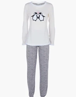 Donna LOVABLE Pigiami Donna-Pigiama Lungo in Interlock, REF# L0E9I