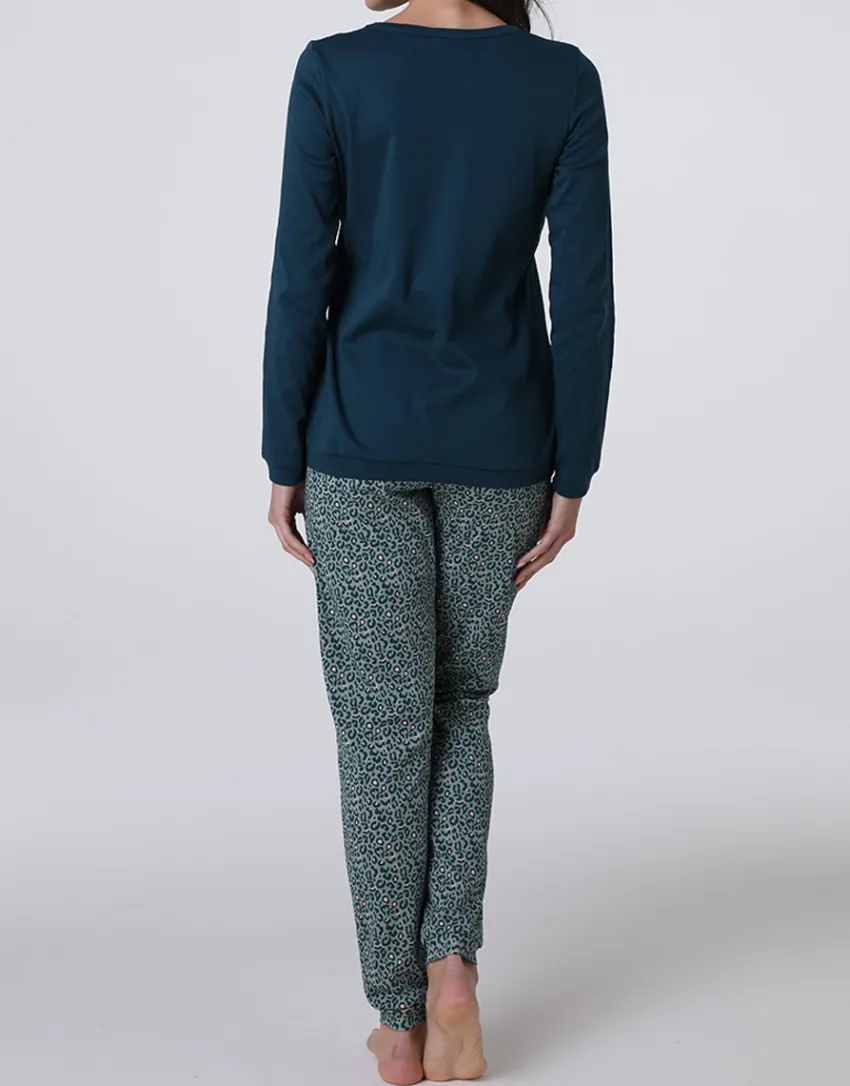 Donna LOVABLE Pigiami Donna-Pigiama Lungo in Interlock, REF# L0EI0