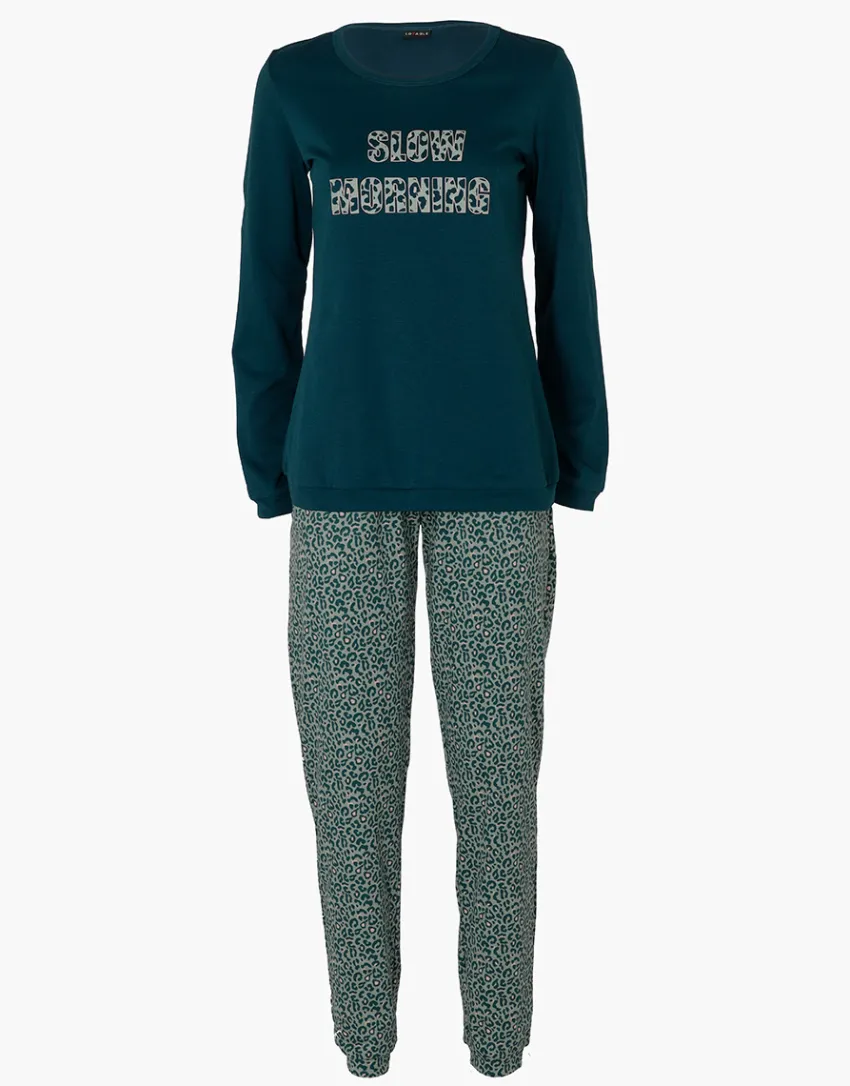 Donna LOVABLE Pigiami Donna-Pigiama Lungo in Interlock, REF# L0EI0