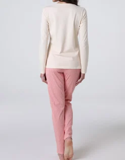 Donna LOVABLE Pigiami Donna-Pigiama Lungo in Jersey, REF# L0EHW
