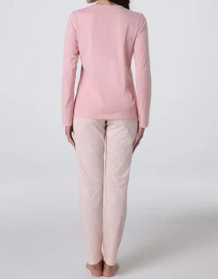 Donna LOVABLE Pigiami Donna-Pigiama Lungo in Jersey, REF# L0EHZ