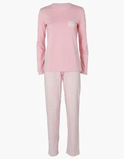 Donna LOVABLE Pigiami Donna-Pigiama Lungo in Jersey, REF# L0EHZ