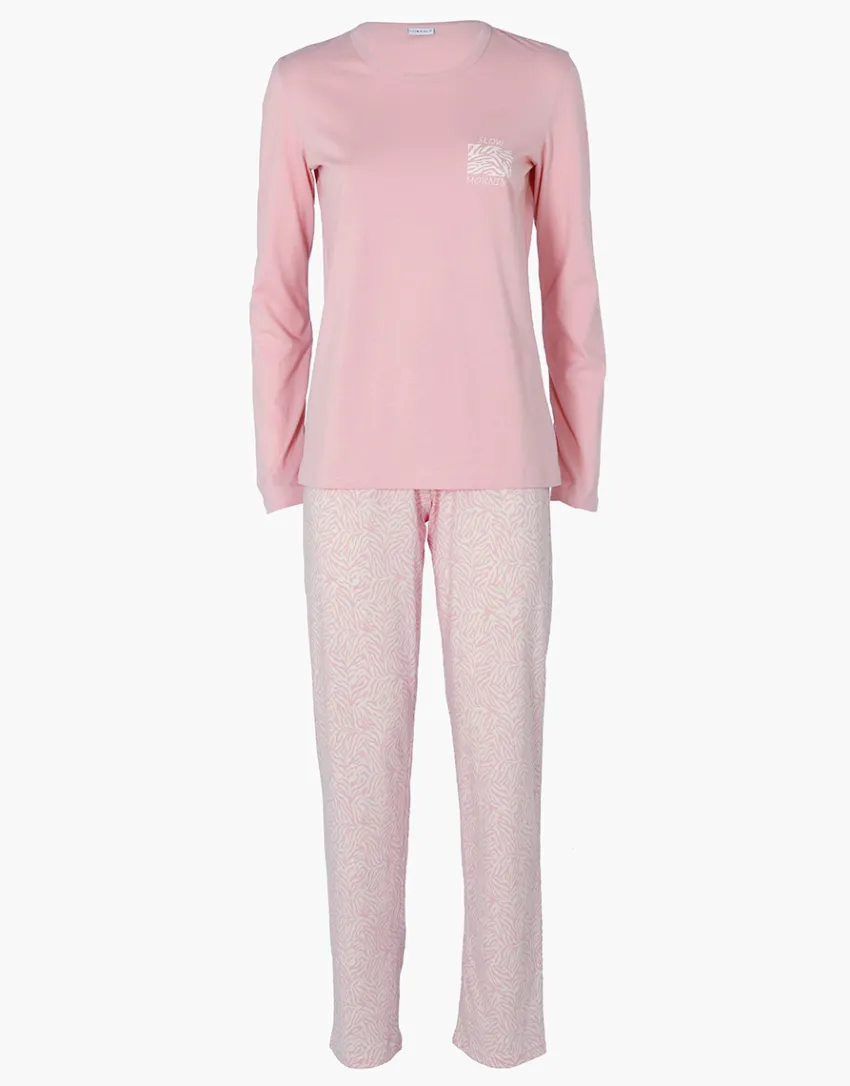 Donna LOVABLE Pigiami Donna-Pigiama Lungo in Jersey, REF# L0EHZ
