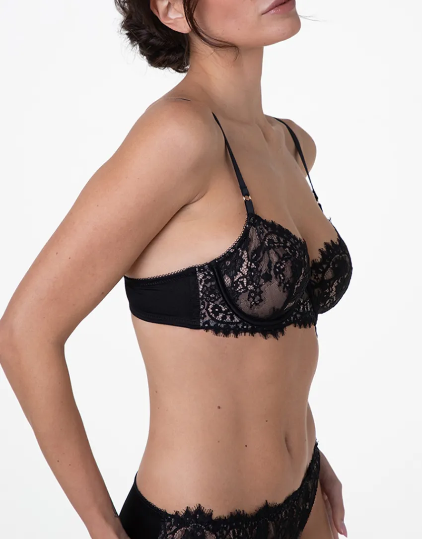 Donna LOVABLE Balconcino|Con Ferretto-Reggiseno balconcino con ferretto Le Studio in pizzo, REF# L0EE5