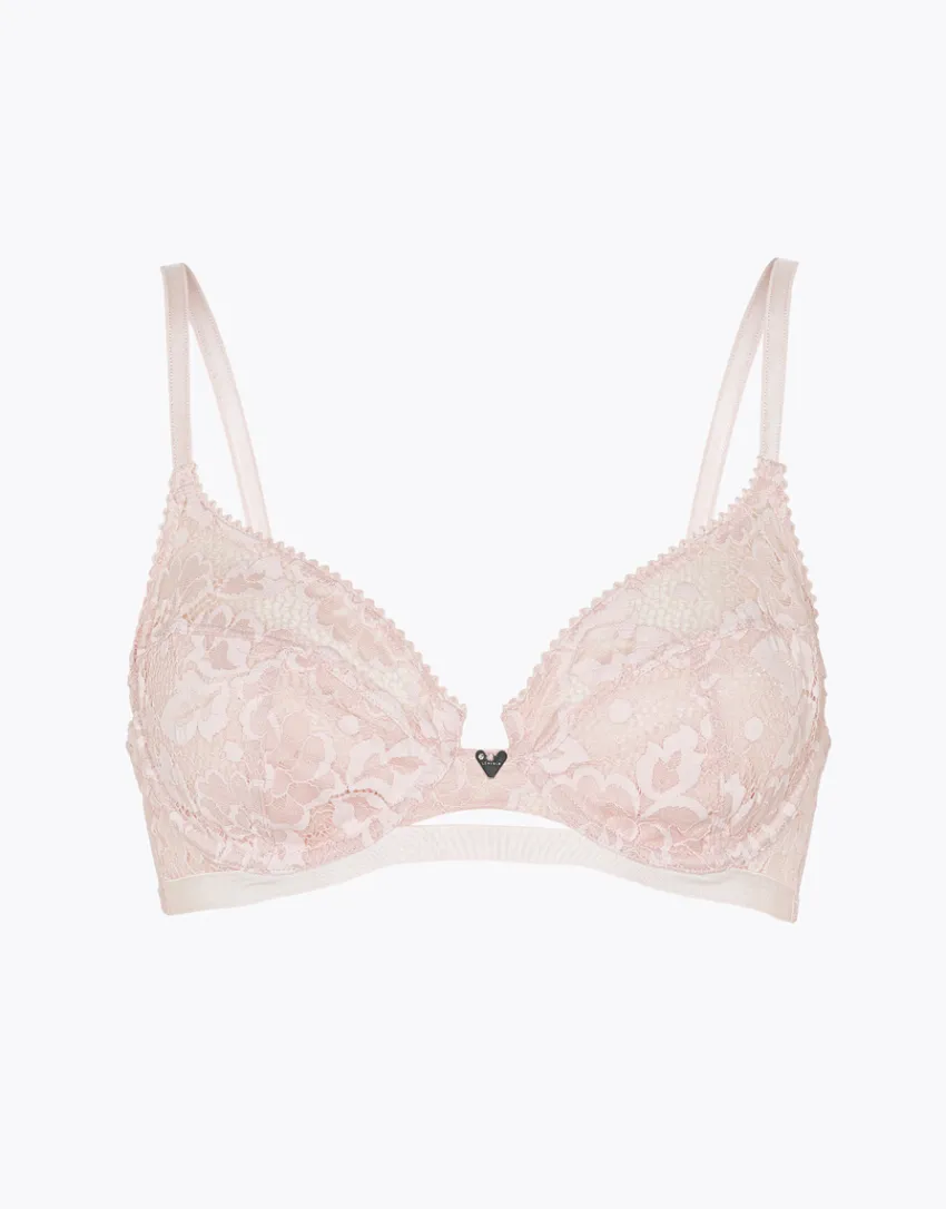 Donna LOVABLE Reggiseni In Pizzo|Con Ferretto-Reggiseno con ferretto Anniversary Lace in pizzo riciclato e tulle, cipriaREF# L0CCE