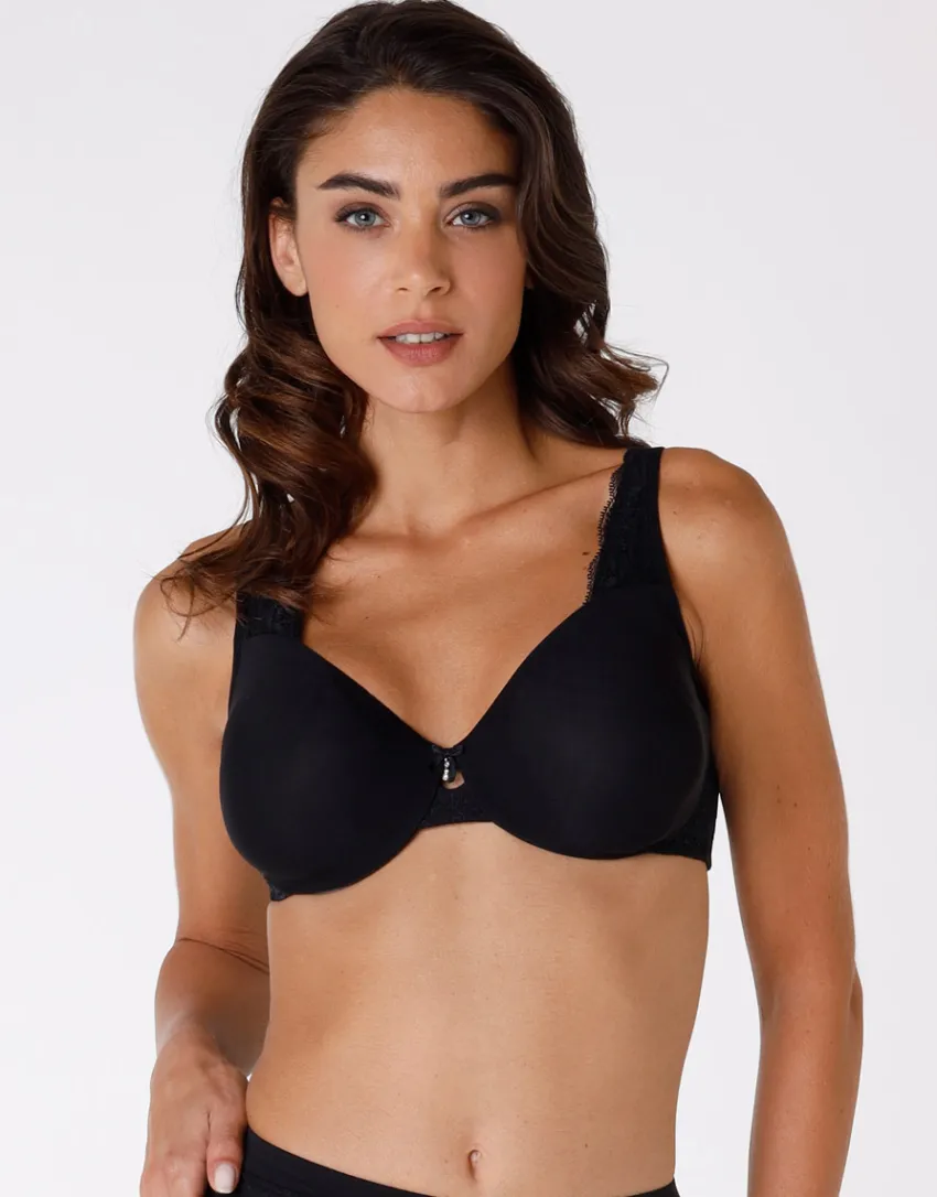 Donna LOVABLE Coppa F|Coppa E-Reggiseno con ferretto Celebrity Minimizer, in pizzo e microfibra, REF# L0AMV