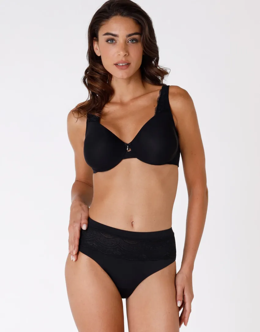 Donna LOVABLE Coppa F|Coppa E-Reggiseno con ferretto Celebrity Minimizer, in pizzo e microfibra, REF# L0AMV