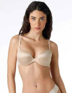 Donna LOVABLE Coppa D|Coppa C-Reggiseno con ferretto Push-up Smooth Comfort in microfibra lucida, skinREF# L0DOO