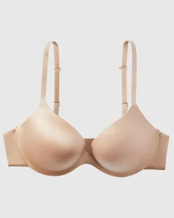 Donna LOVABLE Coppa D|Coppa C-Reggiseno con ferretto Push-up Smooth Comfort in microfibra lucida, skinREF# L0DOO