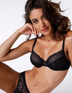 Donna LOVABLE Coppa E|Coppa D-Reggiseno con ferretto senza imbottitura Celebrity, , in pizzo elasticoREF# 04HV