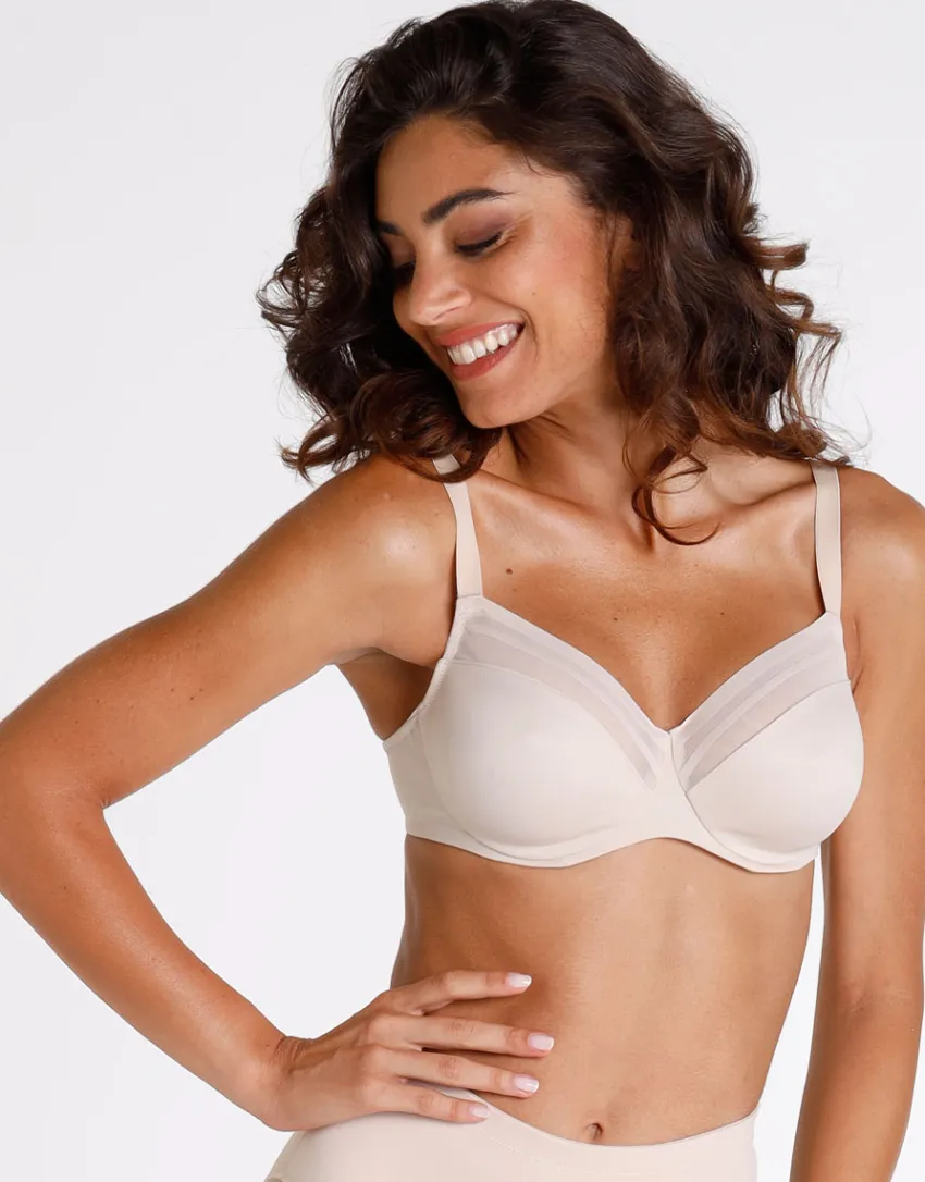 Donna LOVABLE Coppa E|Coppa D-Reggiseno con ferretto senza imbottitura Shaping New Fit in microfibra, REF# 05X7