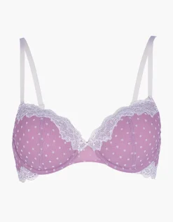 Donna LOVABLE Con Ferretto-Reggiseno con Ferretto Velvet Tulle in pizzo e tulle, rosa pois avorioREF# L0DK3
