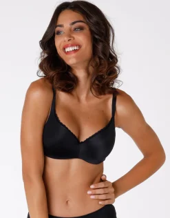 Donna LOVABLE Coppa D|Coppa C-Reggiseno leggermente imbottito 24H lift con sistema infilo-sfilo ferretto in microfibra, REF# 4125