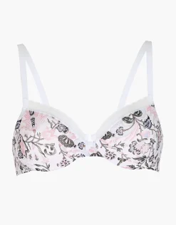 Donna LOVABLE Con Ferretto-Reggiseno Preformato con Ferretto My Daily Comfort Printed in microfibra, avorio stampa giardinoREF# L05JK