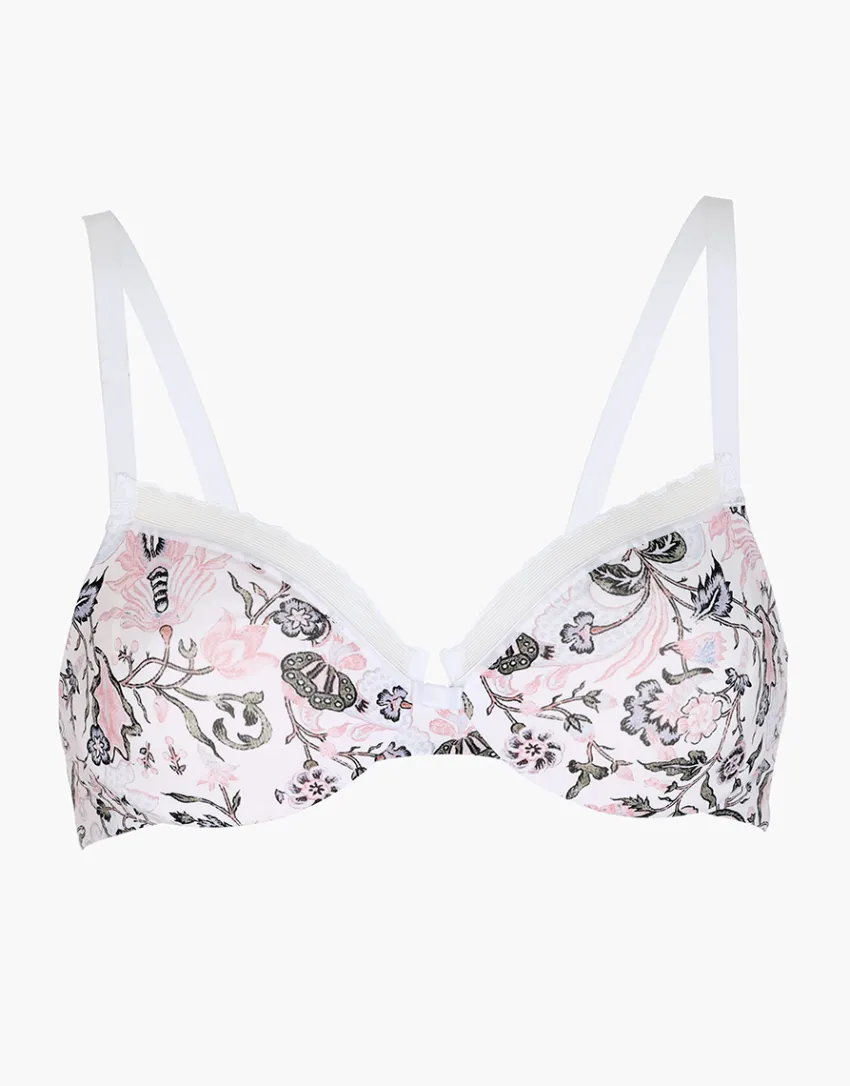 Donna LOVABLE Con Ferretto-Reggiseno Preformato con Ferretto My Daily Comfort Printed in microfibra, avorio stampa giardinoREF# L05JK