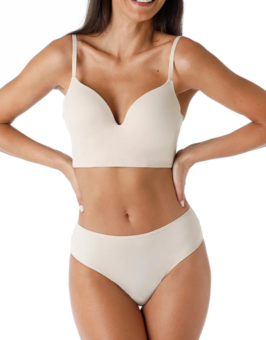 Donna LOVABLE Coppa D|Coppa C-Reggiseno push up invisible, skinREF# L0DEI