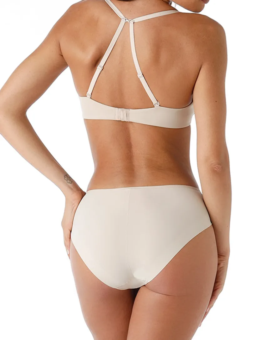 Donna LOVABLE Coppa D|Coppa C-Reggiseno Push-Up con ferretto Invisible Secret in microfibra, skinREF# L0DOD