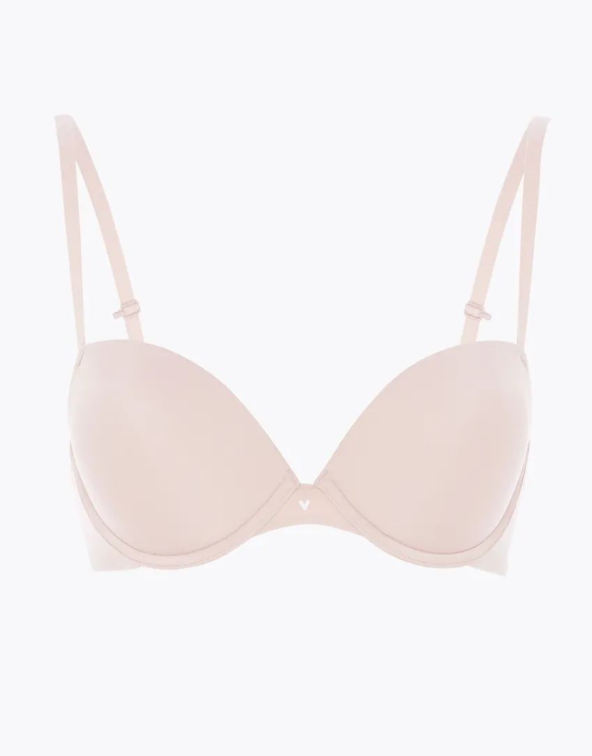Donna LOVABLE Coppa D|Coppa C-Reggiseno Push-Up con ferretto Invisible Secret in microfibra, skinREF# L0DOD