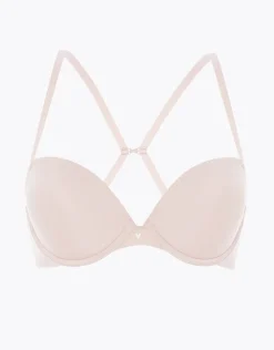 Donna LOVABLE Coppa D|Coppa C-Reggiseno Push-Up con ferretto Invisible Secret in microfibra, skinREF# L0DOD
