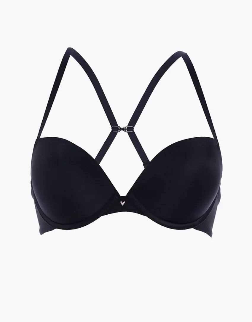 Donna LOVABLE Coppa D|Coppa C-Reggiseno Push-Up con ferretto Invisible Secret in microfibra, REF# L0DOD
