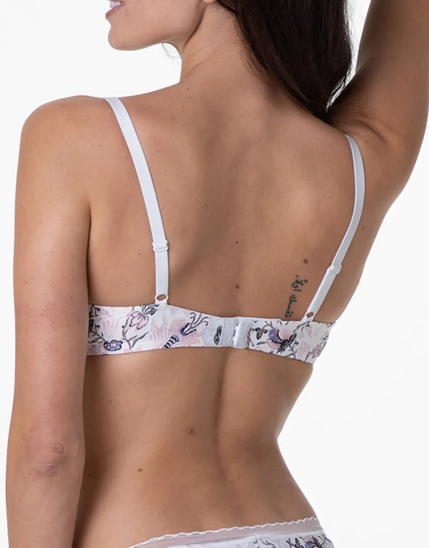 Donna LOVABLE Senza Ferretto-Reggiseno senza Ferretto My Daily Comfort Printed in microfibra, avorio stampa giardinoREF# L05JL
